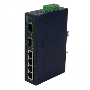 PLANET 4-1000 2-SFP Switch Industrial no Admin Riel DIN 12-48VDC 24VAC