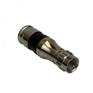 Conector F Macho Compresión RG11 16mm con Refuerzo para Cable Coaxial