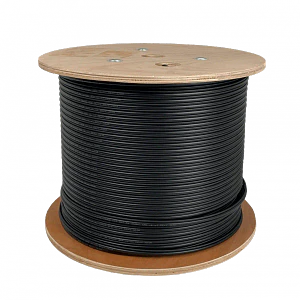 Caja cable exterior Cat5e F/UTP con portante negro 305mt unifilar