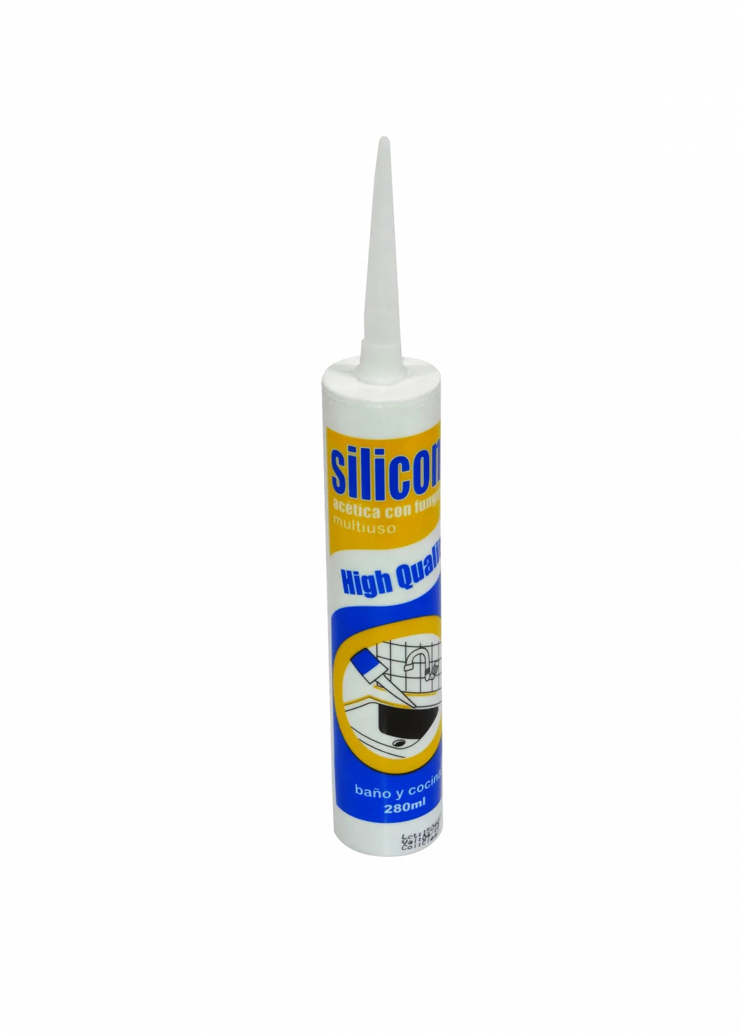 Silicona Blanca Acetica con Funguicida 280ml 1