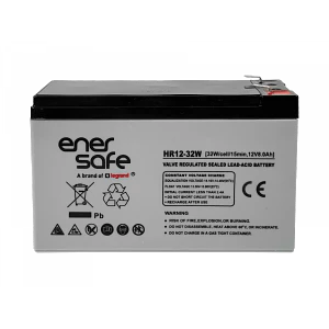 ENERSAFE Bateria 8AH Acido Plomo 12V Sellada VRLA HR12-32W 8AH