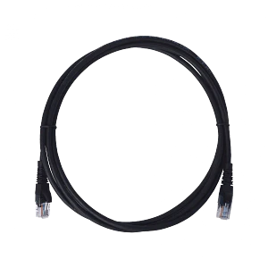 Cable Patch 2mt Cat6 Negro LSZH Inyectado Multifilar