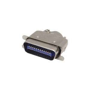 Conector Centronics CEN24-M Macho 24 Pines, Soldable, con Tapa Metálica, Montaje Manual