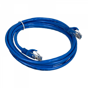 Cable Patch Cord Azul Multifilar CCA Aleacion Cat5e 2mt RJ45 inyectado