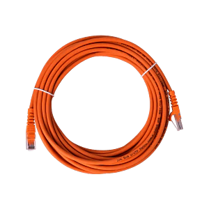 Cable patch cruzado Cat5e 7mt naranjo U/UTP crossover 568A/568B