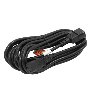 Cable de poder 5m macho hembra C13/C14 negro 10A 3x1.0mm2