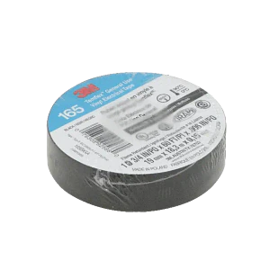 Cinta Huincha Aisladora 3M165 Negra, 18 Metros, PVC 19mm 0,15mm 600V 0-90ºC