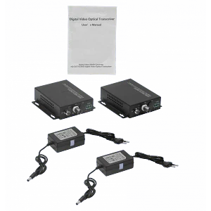Transmisor de Video 1 Canal, 720p/960p, FC BNC-H RS485 TX/RX, Fibra Óptica SM, 20km, CCTV TVI