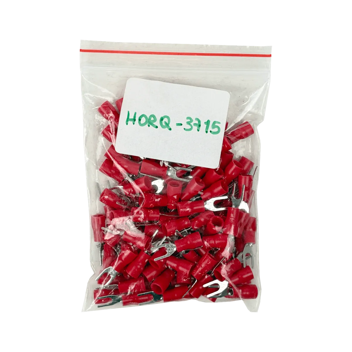 Conector Rojo Aislado PVC Horquilla 3,7mm 0,5-1,5mm2 100-un 2