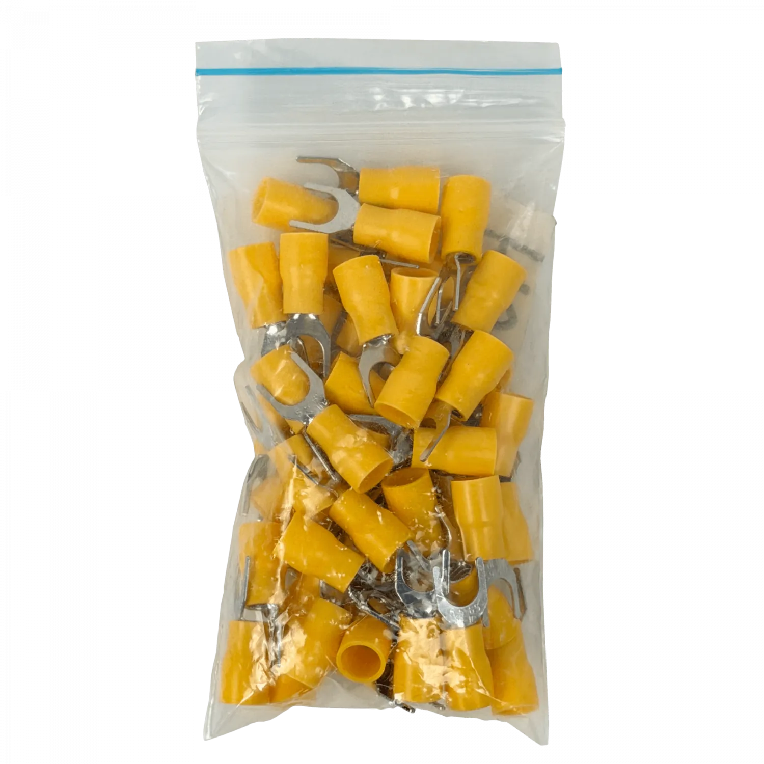Conector Amarillo Aislado PVC Horquilla 6,5mm 4,0-6,0mm2 50-un 3