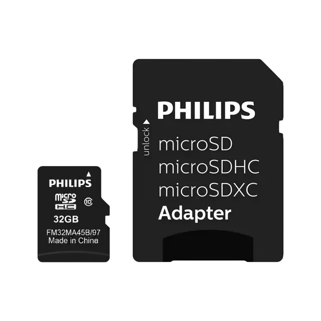 PHILIPS 32GB MicroSD c/Adaptador SD 100/85mb/s Class 10 U1 V10 SDCS2 1
