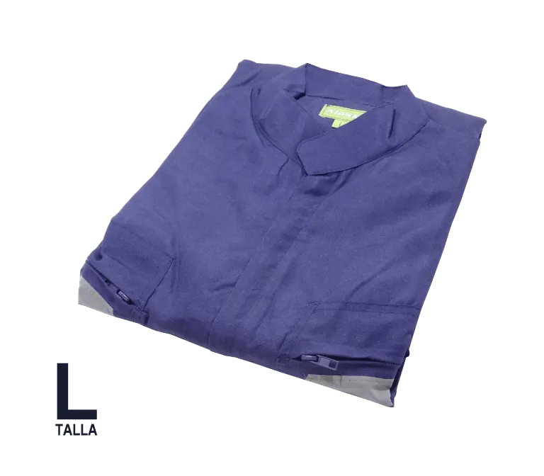 L Azul 46/48 Alt 176cm Overol Poplin Cintas Reflectantes Poliester 2