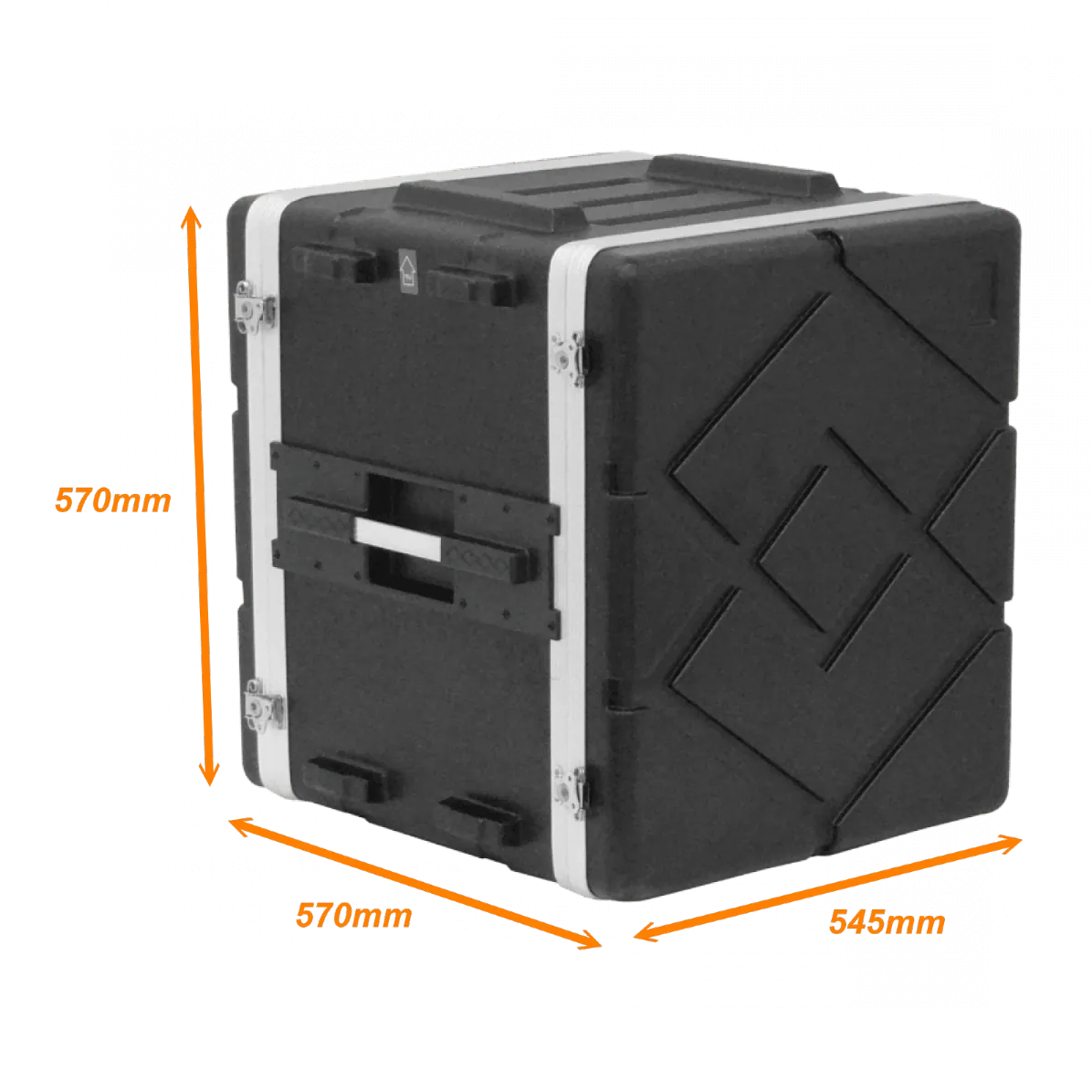12U/57cm Fondo 42cm Rack Portatil 2 tapas Plastico para Exterior Negrp 2