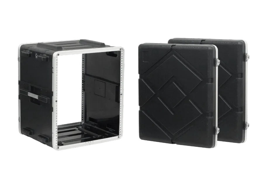 12U/57cm Fondo 42cm Rack Portatil 2 tapas Plastico para Exterior Negrp 5
