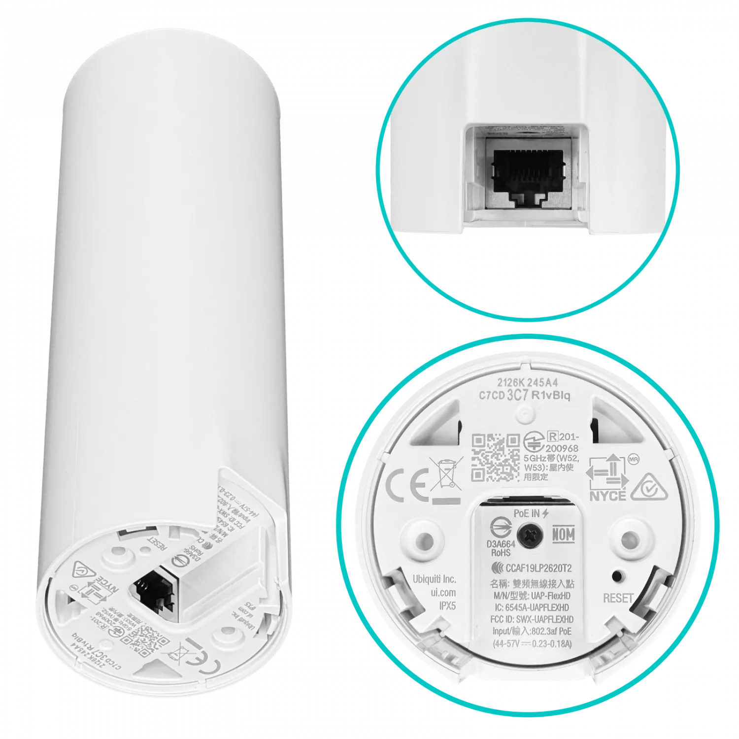 UBIQUITI 2,4/5GHz N300/1733 inc-PoE48V 1-1000 Mesa Poste Muro op-Cielo 9