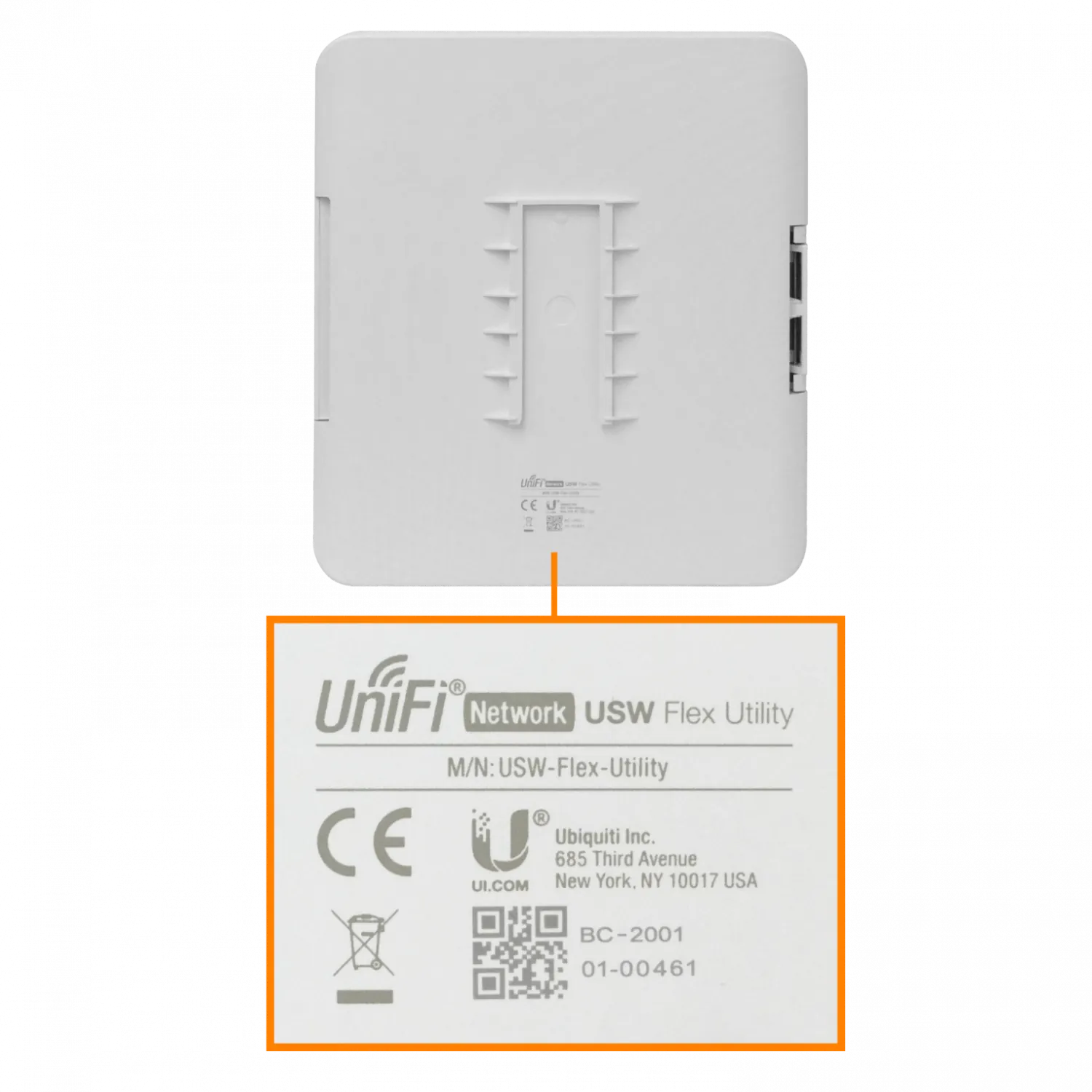 UBIQUITI Caja Exterior incluye PoE-54V-60W para switch USW-FLEX 5