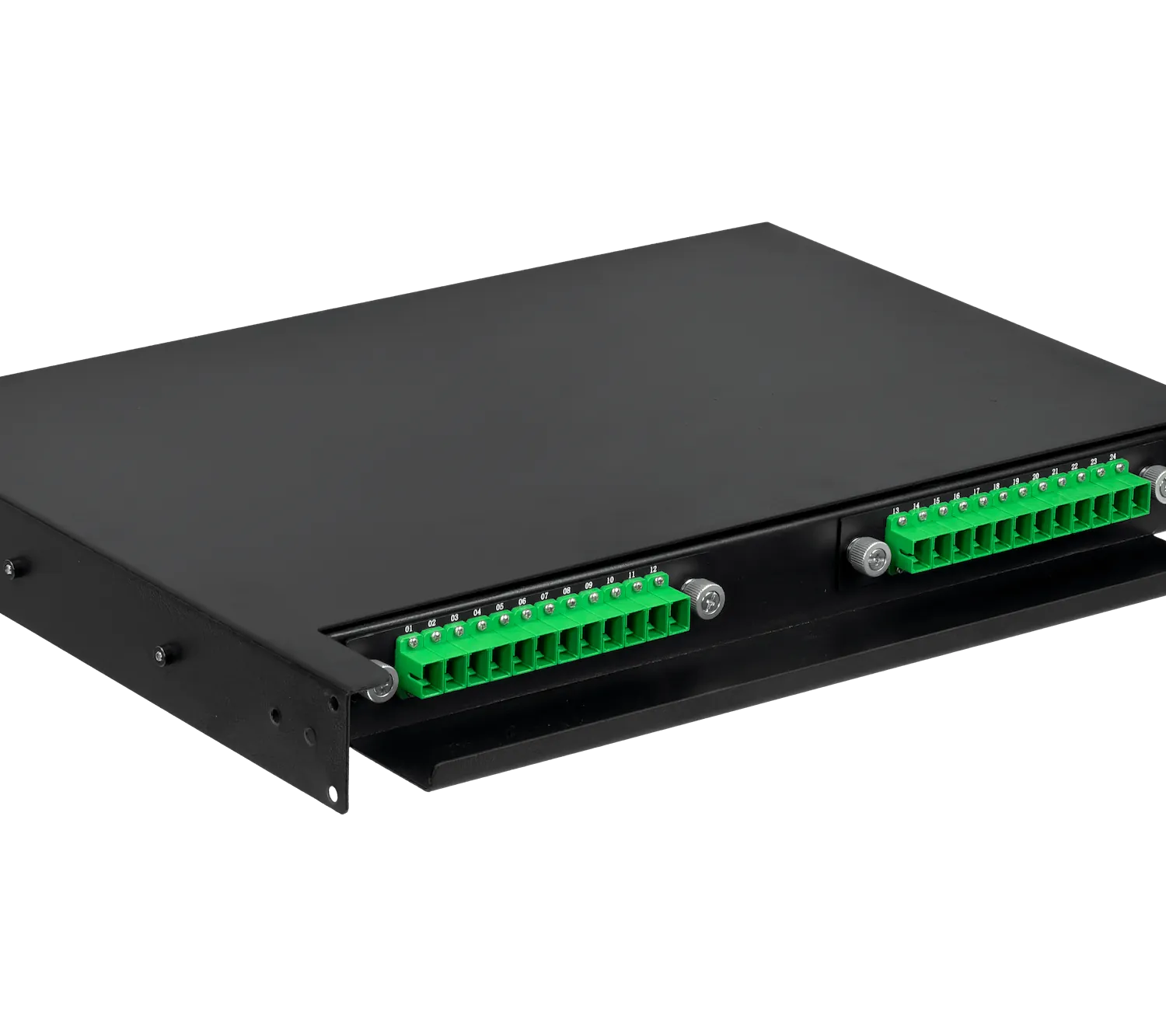 Deslizable 24-SC Cabecera Fibra 1U Incluye Coplas pigtail 2