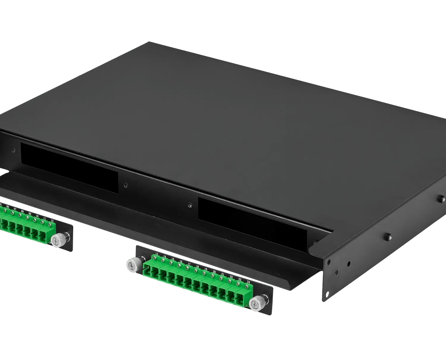 Deslizable 24-SC Cabecera Fibra 1U Incluye Coplas pigtail 4