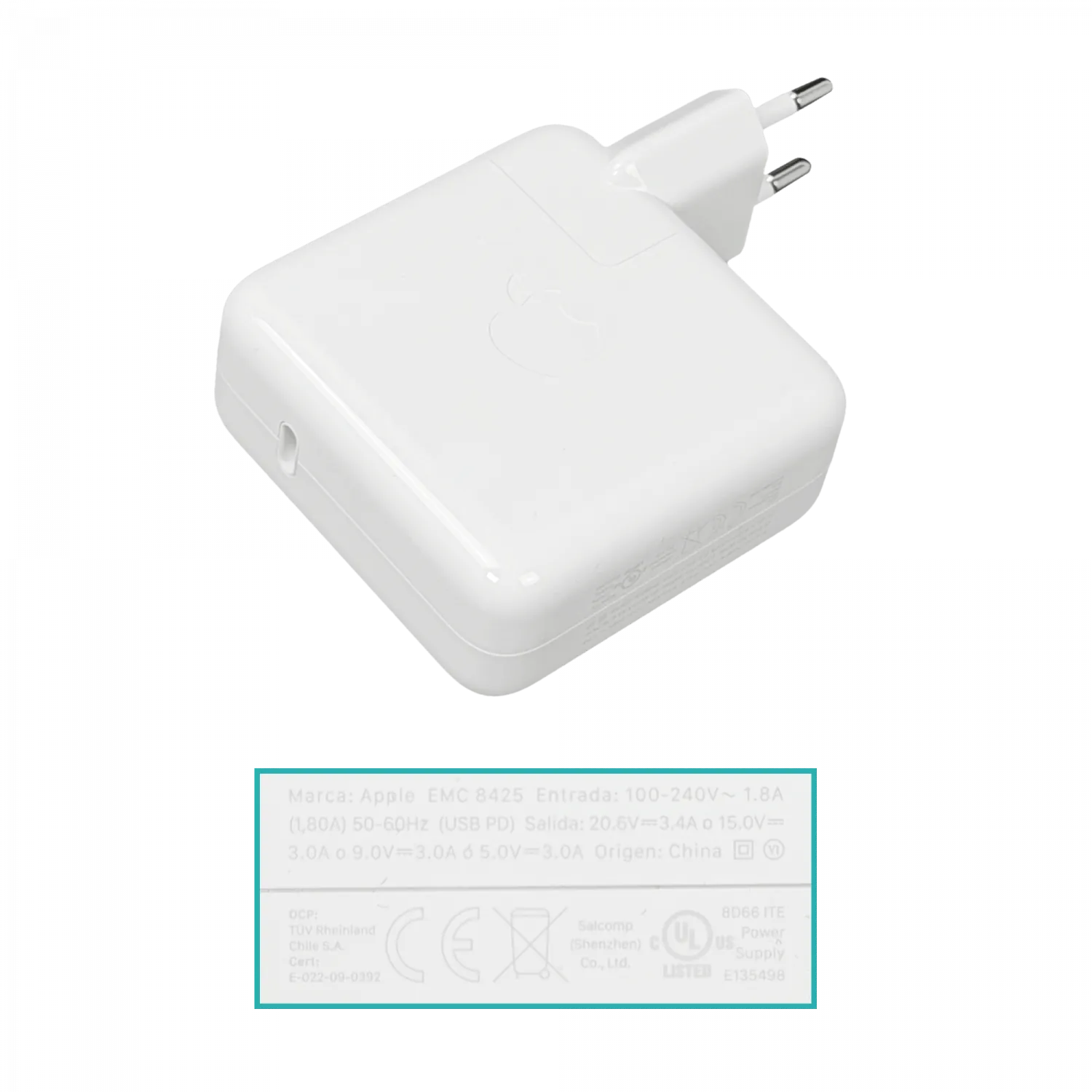 APPLE Original 70W USB-C 5/9/15/20,6V req-cable Cargador MXN53CI A2743 4