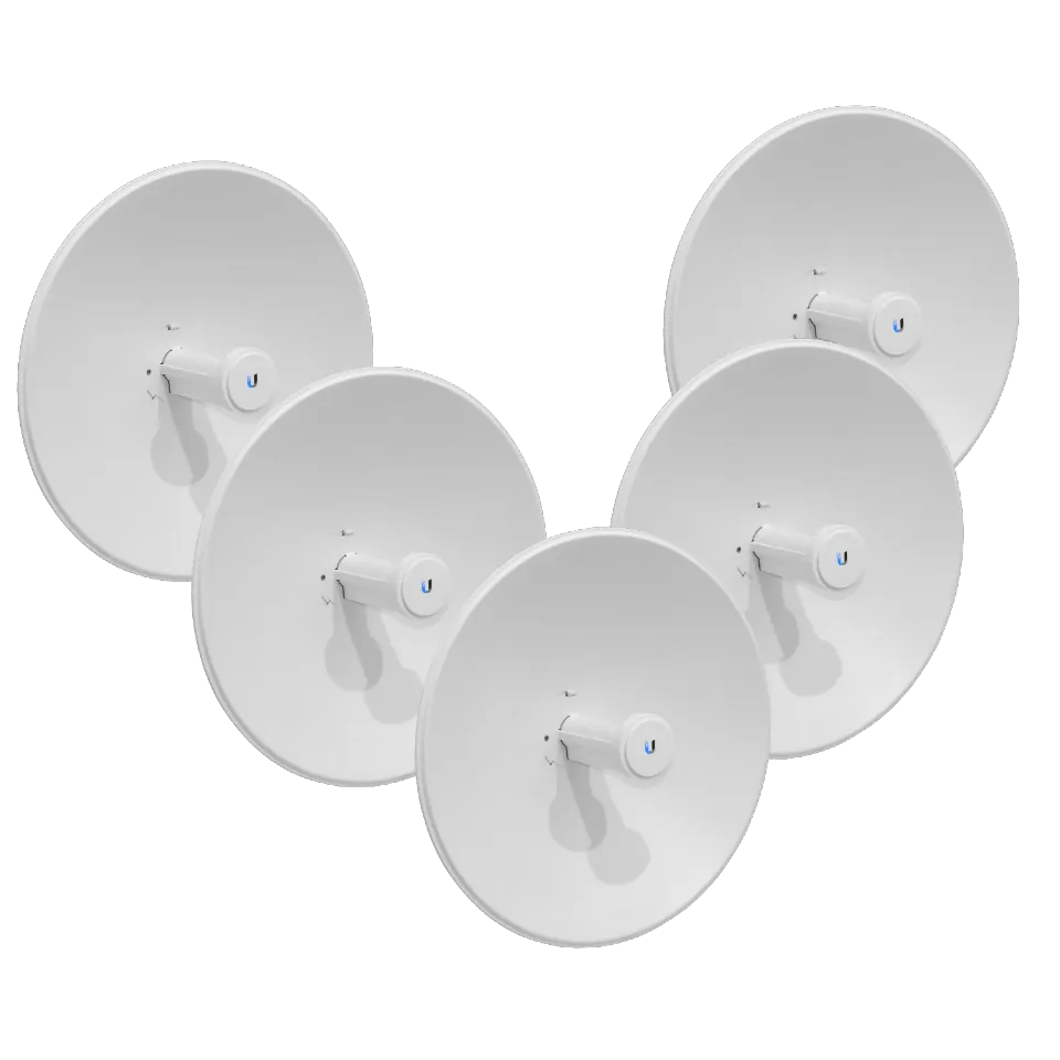 5x Puente Inalámbrico de Alto Rendimiento 5 GHz Gestión Wi-Fi Dedicada, Ubiquiti PowerBeam 5AC Gen2 2