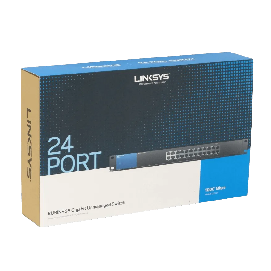 Conmutador de Red Gigabit de 24 Puertos, Linksys LGS124 , No Administrado, Carcasa Metálica 4