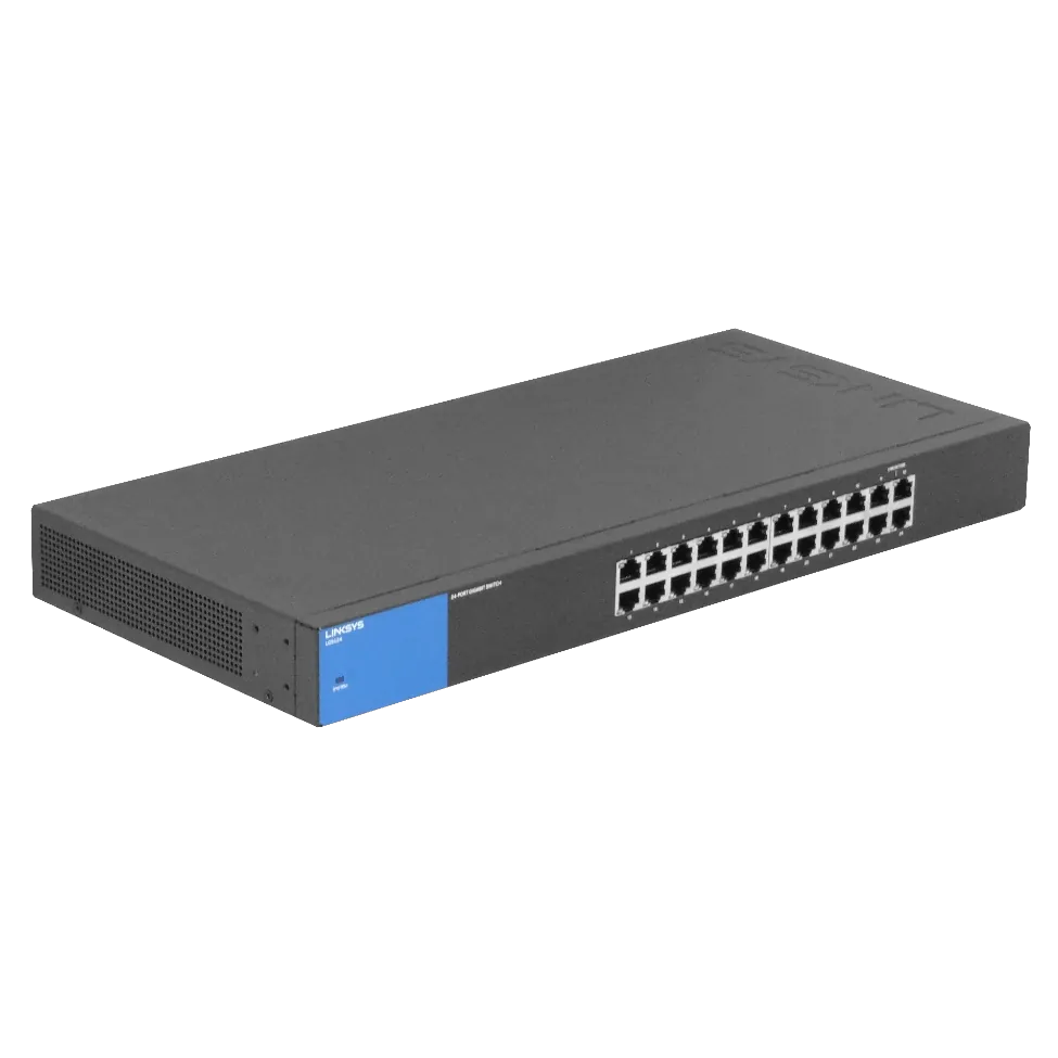 Conmutador de Red Gigabit de 24 Puertos, Linksys LGS124 , No Administrado, Carcasa Metálica 5