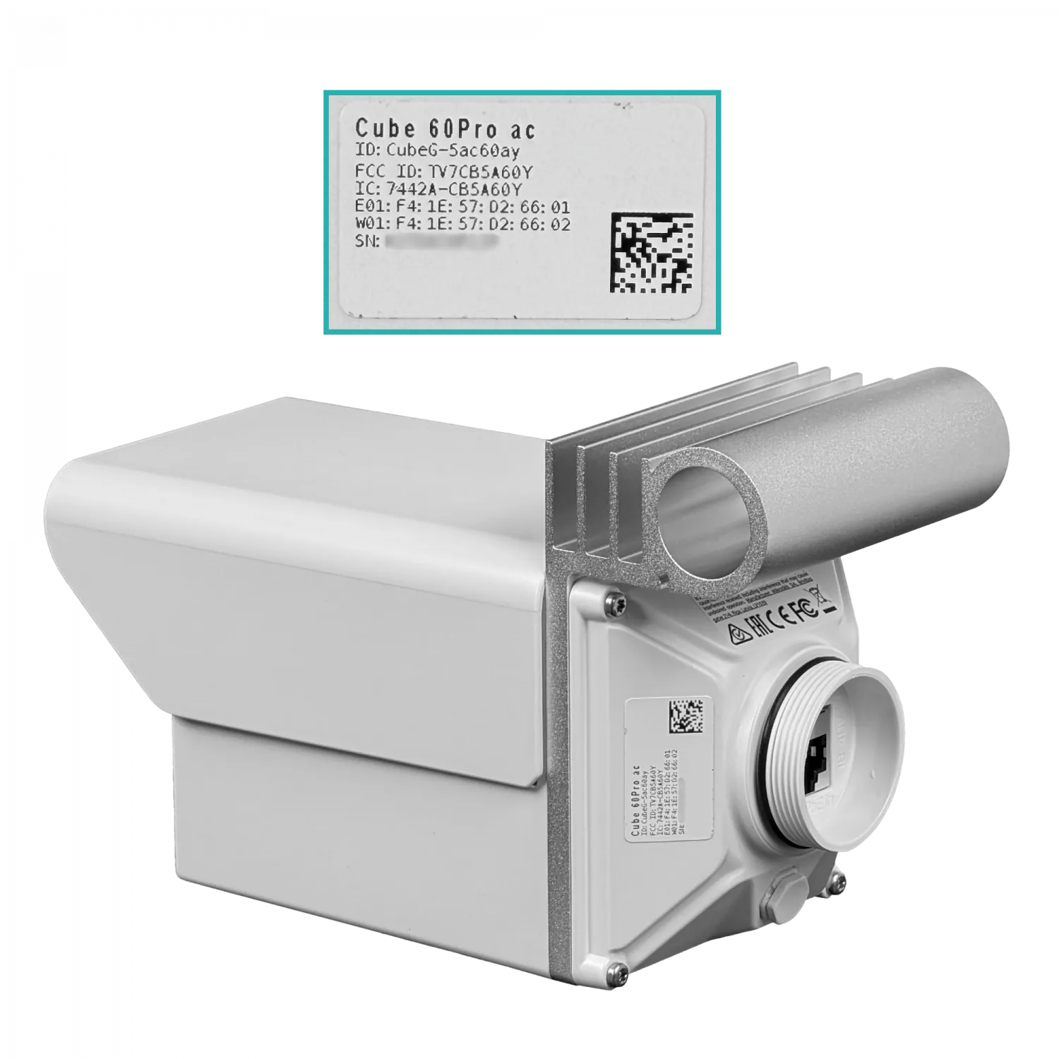 MIKROTIK 1un 802.11ay 60GHz 5GHz 1-1000 GPS L4 CubeG-5ac60ay 7