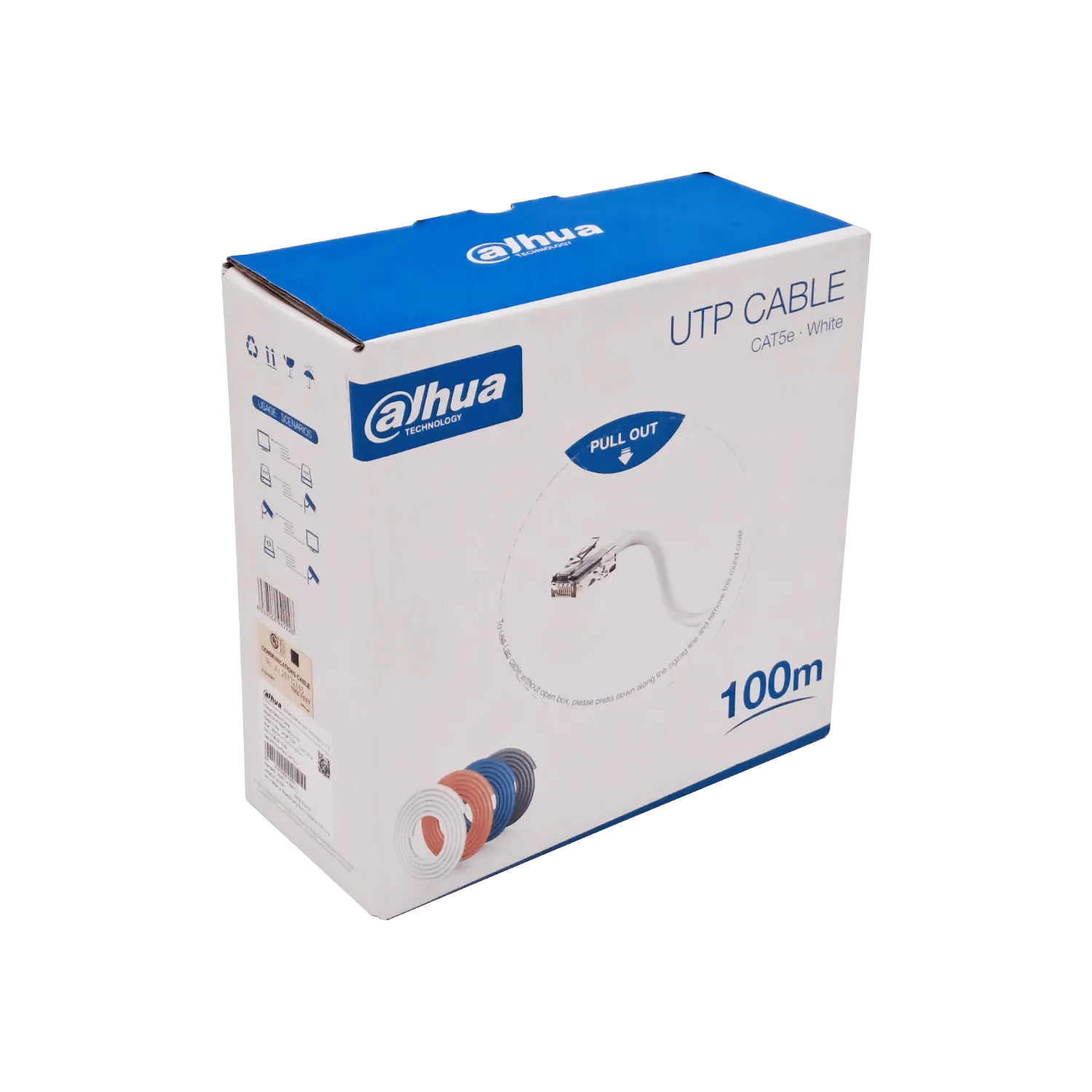 DAHUA 100m Cat5e Blanco PVC Cable UTP Unifilar Cobre AWG24 PFM920I-5EU 2