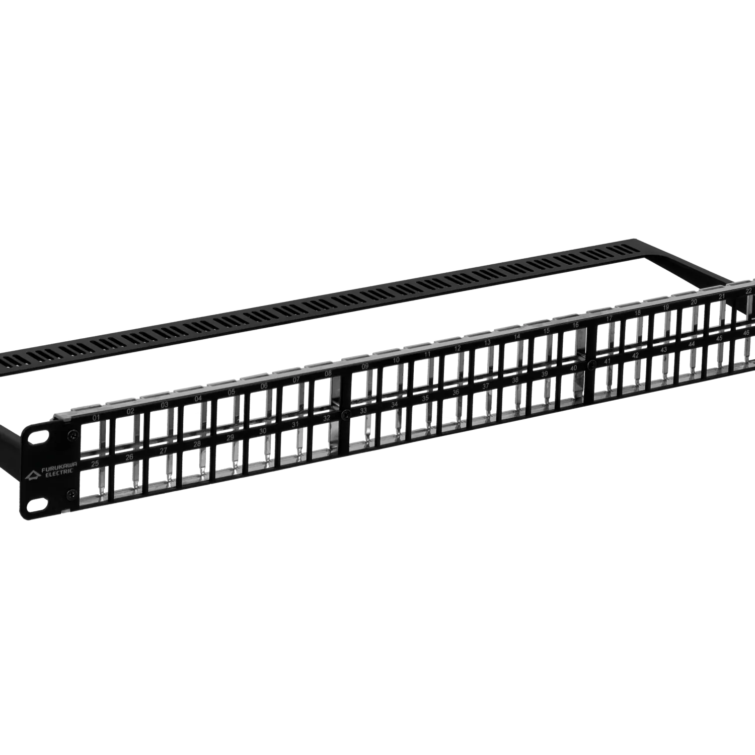 FURUKAWA Metal 48-Keystone Patch Panel 1U Vacio Unloaded 35050824 1