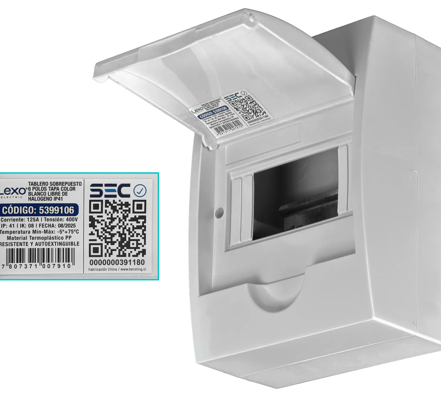 LEXO Tablero Sobreponer LSZH 6 Modulos Riel Din IP41 IK08 5399106 3