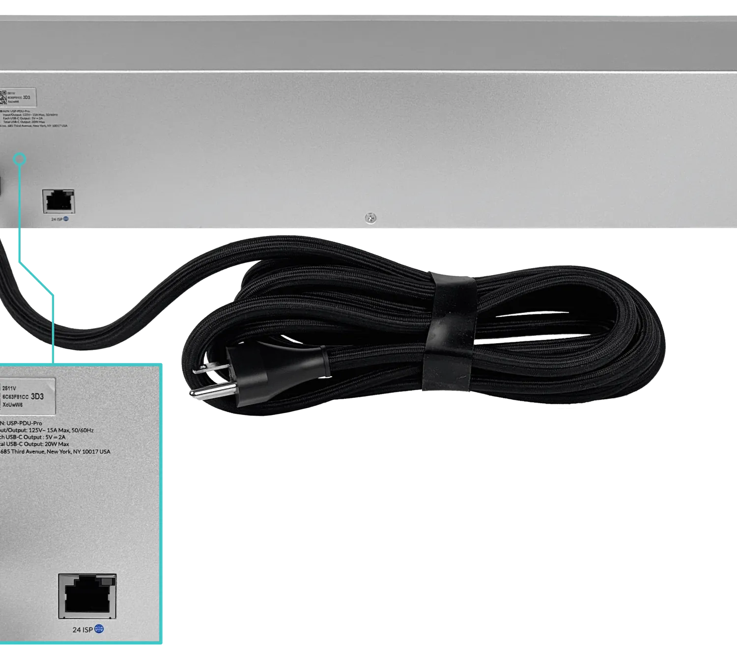 UBIQUITI 125VAC USP-PDU-PRO 16-NEMA/5 Americanos 4-USB-C 4-LAN IP Rack 1