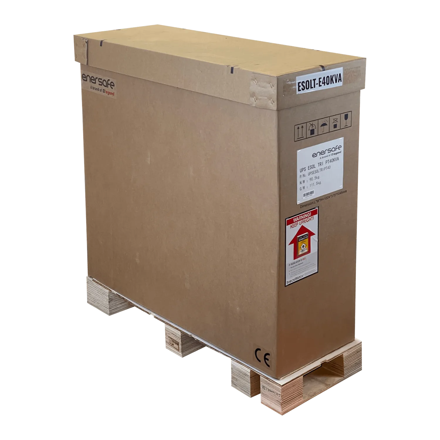 ENERSAFE Trifasica 40KVA 36kW 0ms 60x9AH Expand 192VDC UPS Torre 6