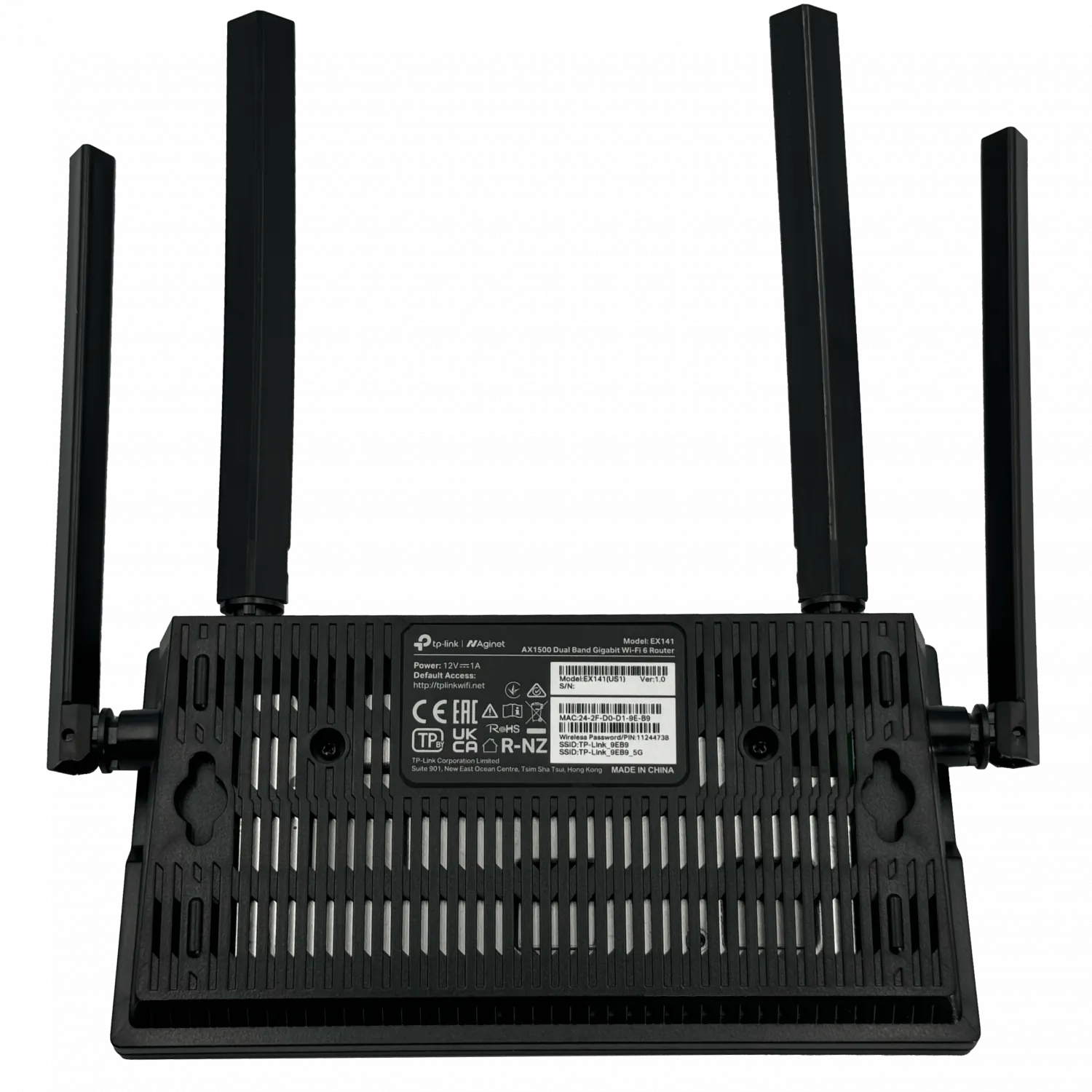 Router TP-Link WiFi 6 AX1500 EX141, Doble Banda, 4 Antenas, 3 LAN, 1 WAN, 1201+300 Mbps 4