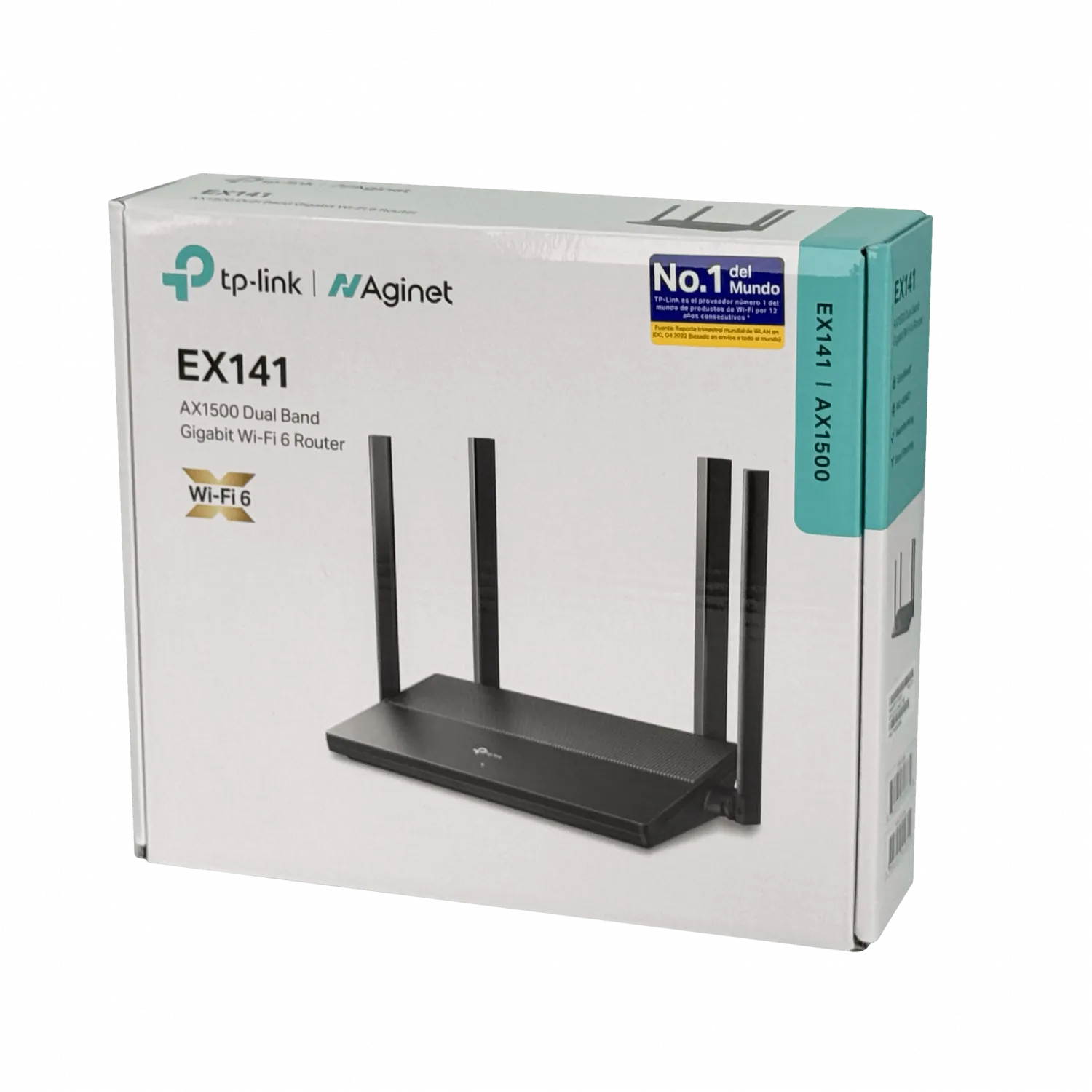 Router TP-Link WiFi 6 AX1500 EX141, Doble Banda, 4 Antenas, 3 LAN, 1 WAN, 1201+300 Mbps 7