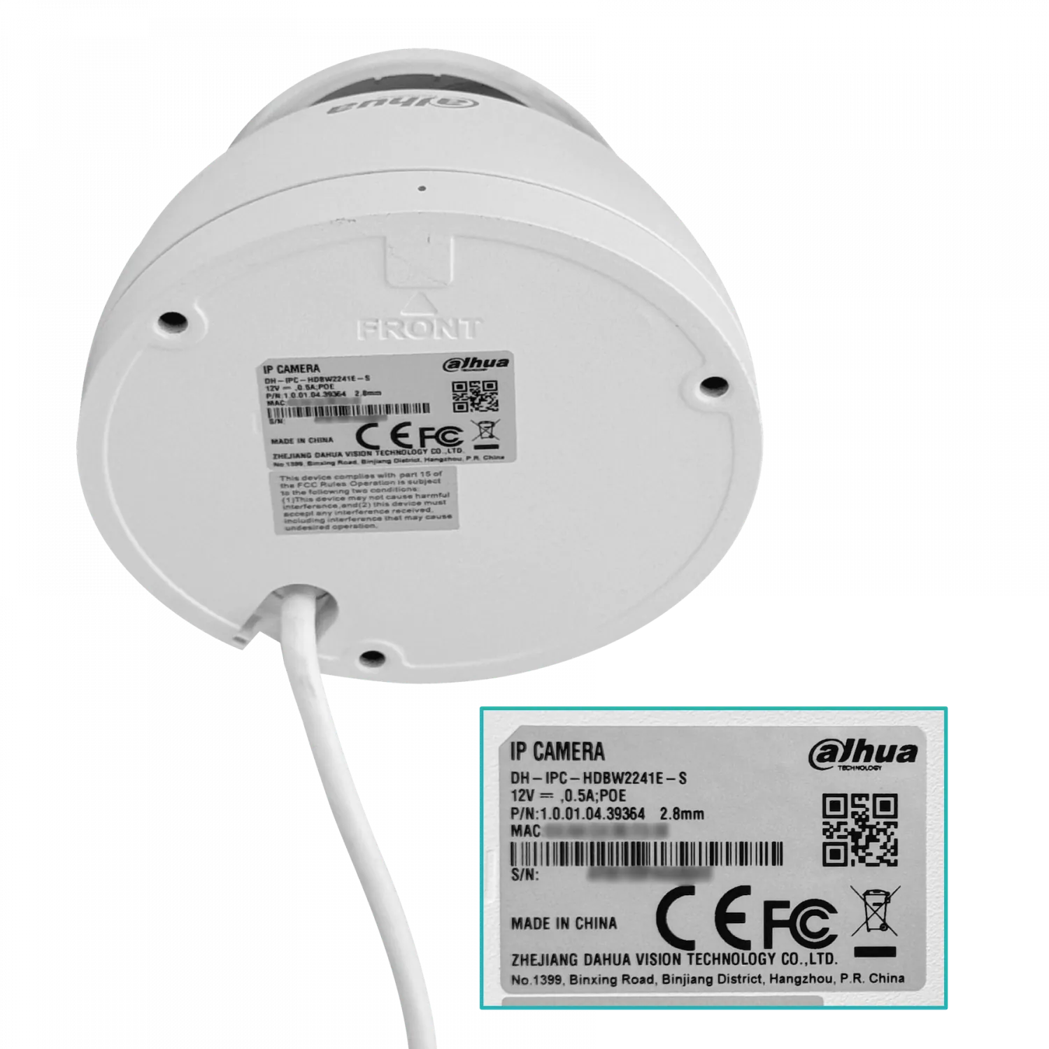 DAHUA Domo 2MP Fijo-2,8mm IP67 IK10 Poe IR30mt Camara MicroSD WizSense 4