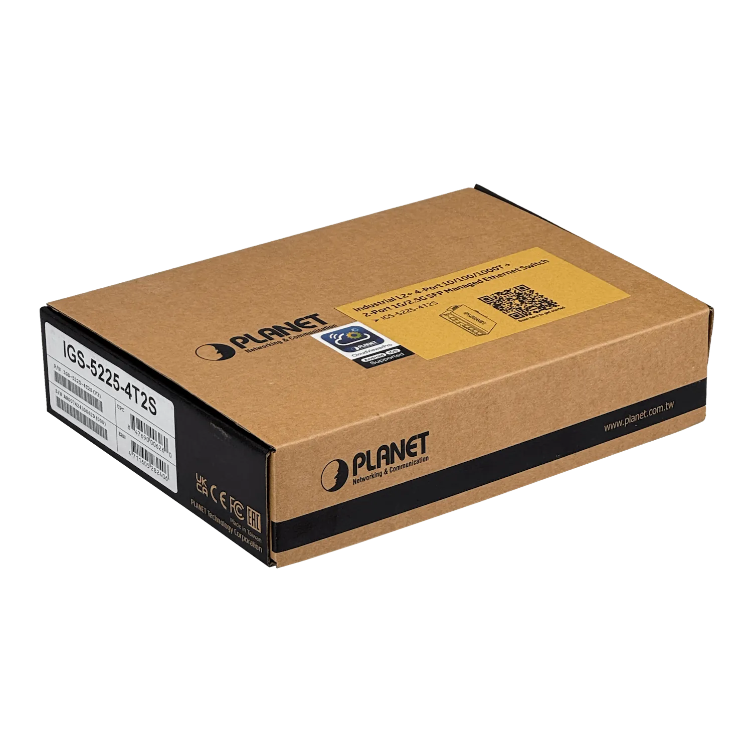 PLANET 4-1000 1-SFP 1-SFP-2.5G Switch Indus Admin L2 Riel DIN 12-48VDC 1