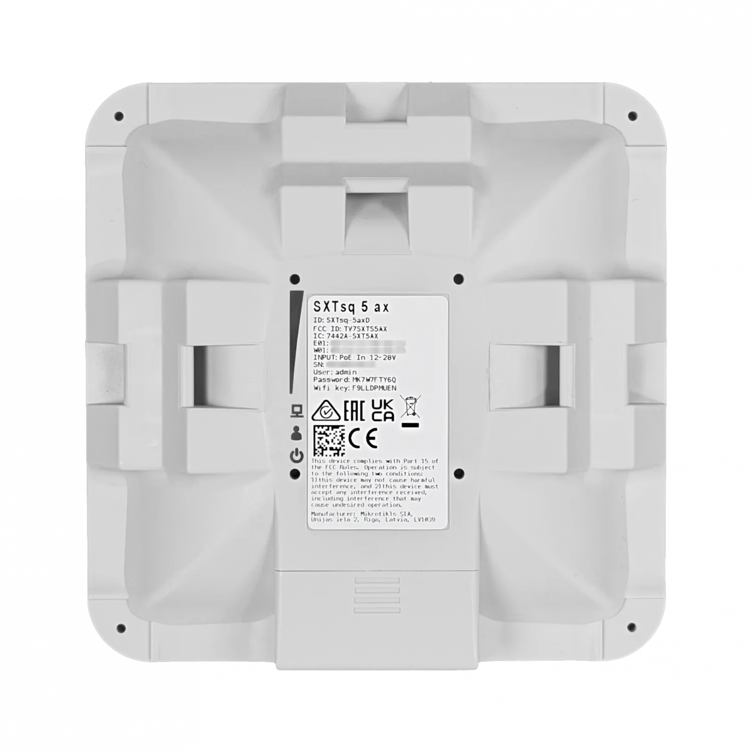 MIKROTIK 5Ghz-ax WiFi6 16dBi 1-1000 2x2 L3 Exterior inc-24V 3