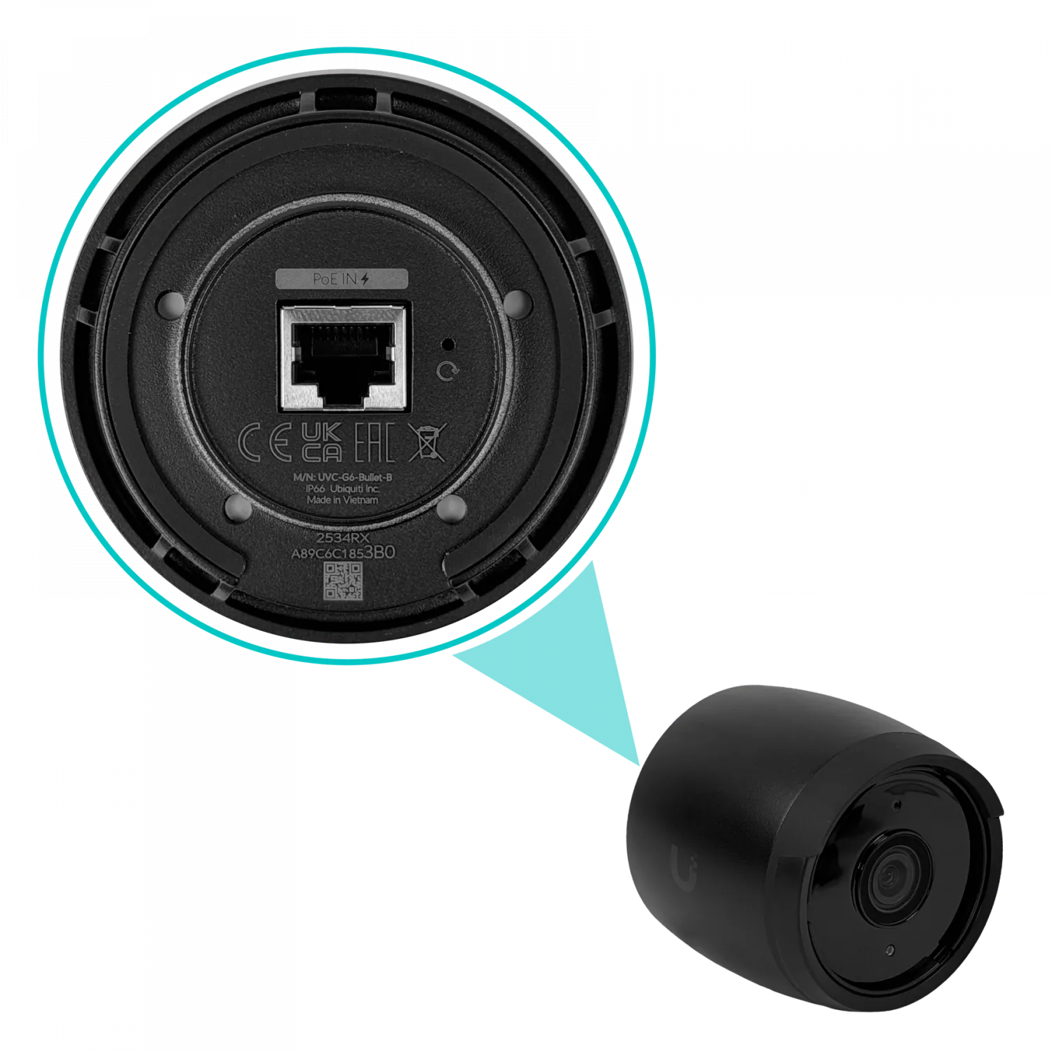 Camara IP Ubiquiti UniFi G6 Bullet Negra 8MP AI PoE IR 30m Seguridad Empresarial 4