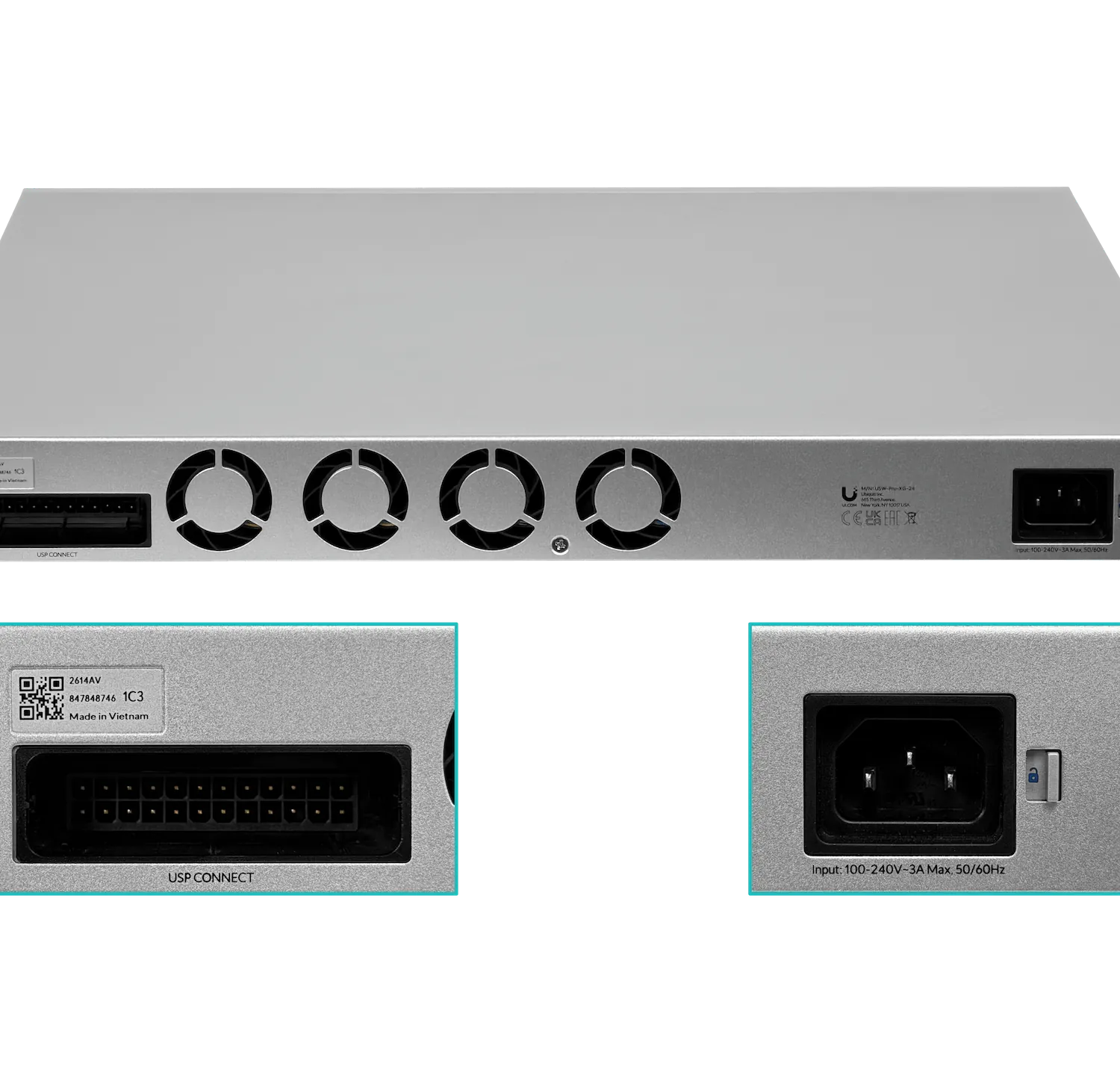 UBIQUITI 8-2500 16-10G 2-SFP28 Switch UniFi Rack Admin-L3 opc USP-RPS 7