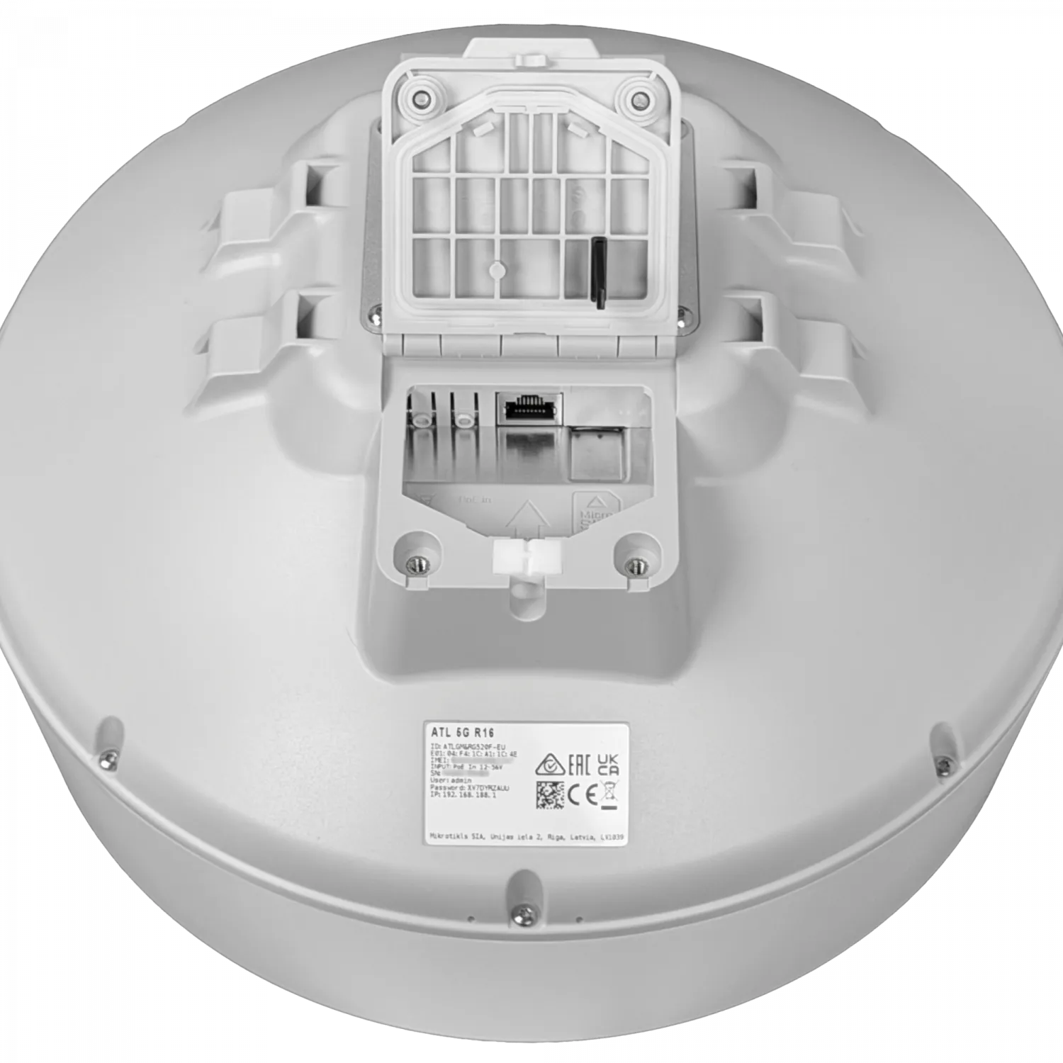 MIKROTIK LTE/5G 1-1000-PoE/In CAT20 4x4 16dBi 1 Sim eSim IP66 inc-24V 2