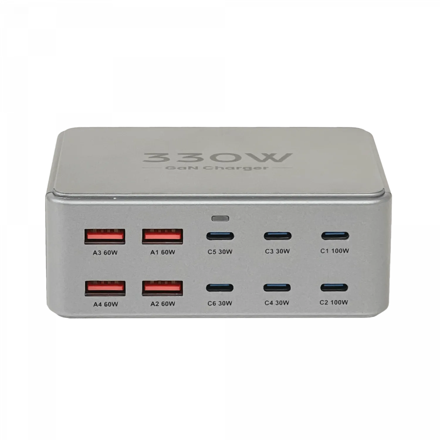 Estacion de Carga 330W 4-USB-AH 5-20VDC 6-USB-CH 3-21VDC 100-240VAC 1