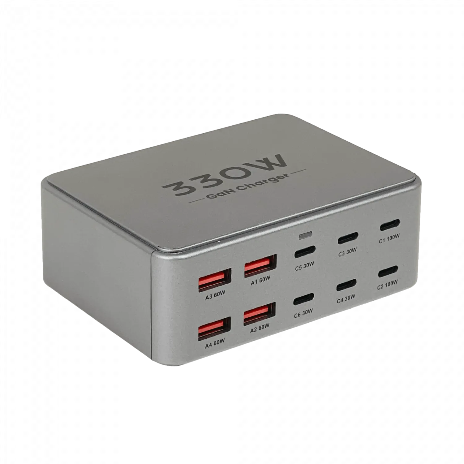 Estacion de Carga 330W 4-USB-AH 5-20VDC 6-USB-CH 3-21VDC 100-240VAC 6