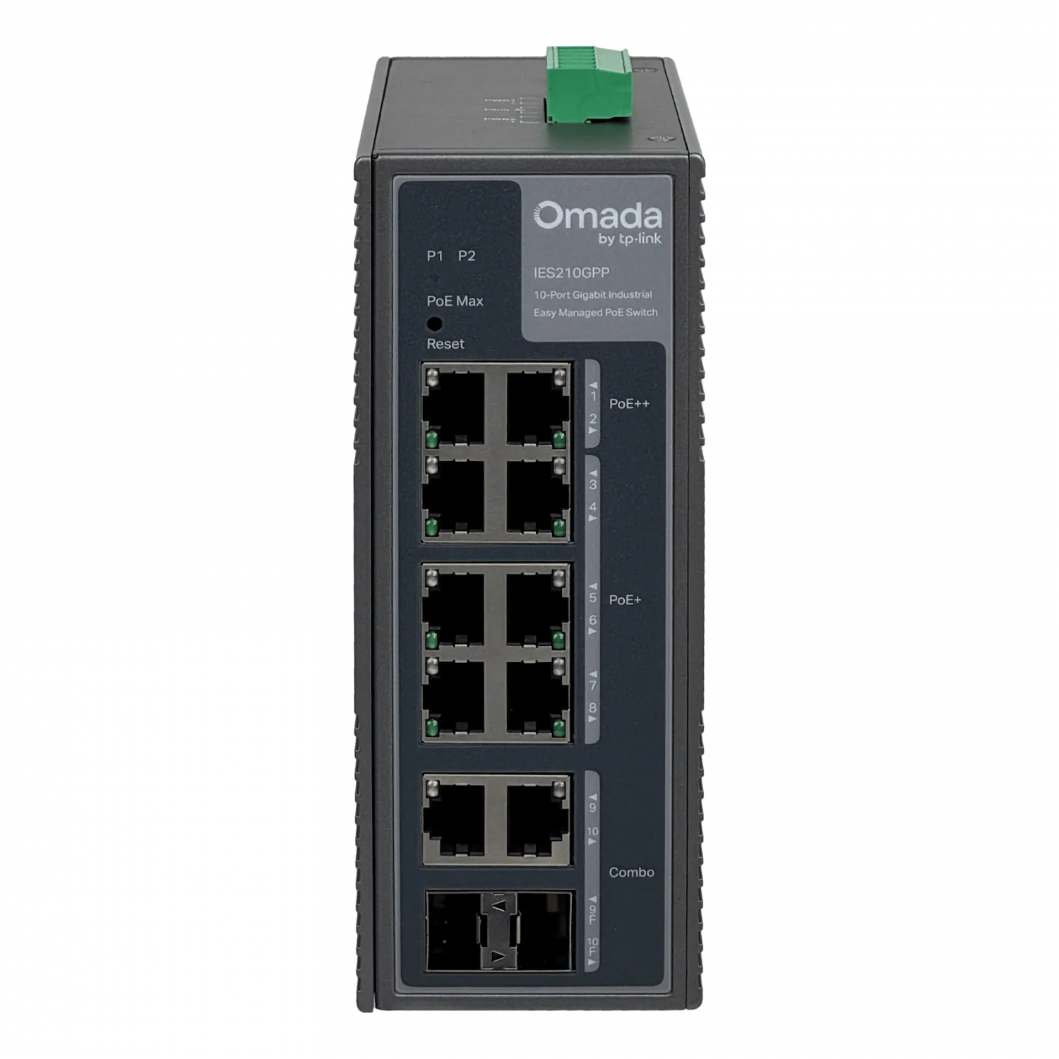 TP-LINK industrial 8-1000-PoE++ 2-SFP-Combo 240W tot Switch Req/12-57V 5