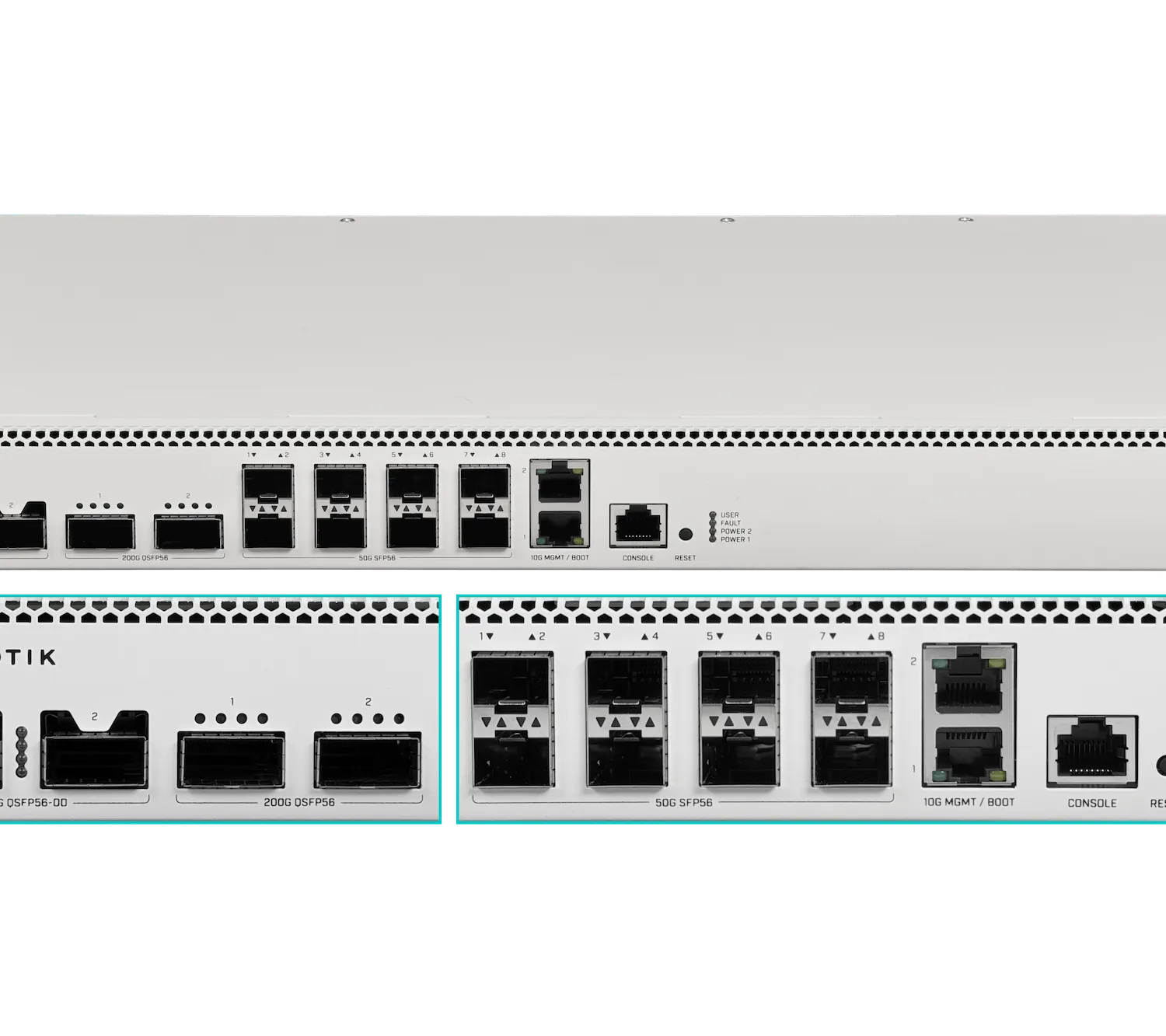 MIKROTIK 2-400G 2-200G 8-50G 2-10G QSFP56-DD SFP56 Switch 2-220Vac 5