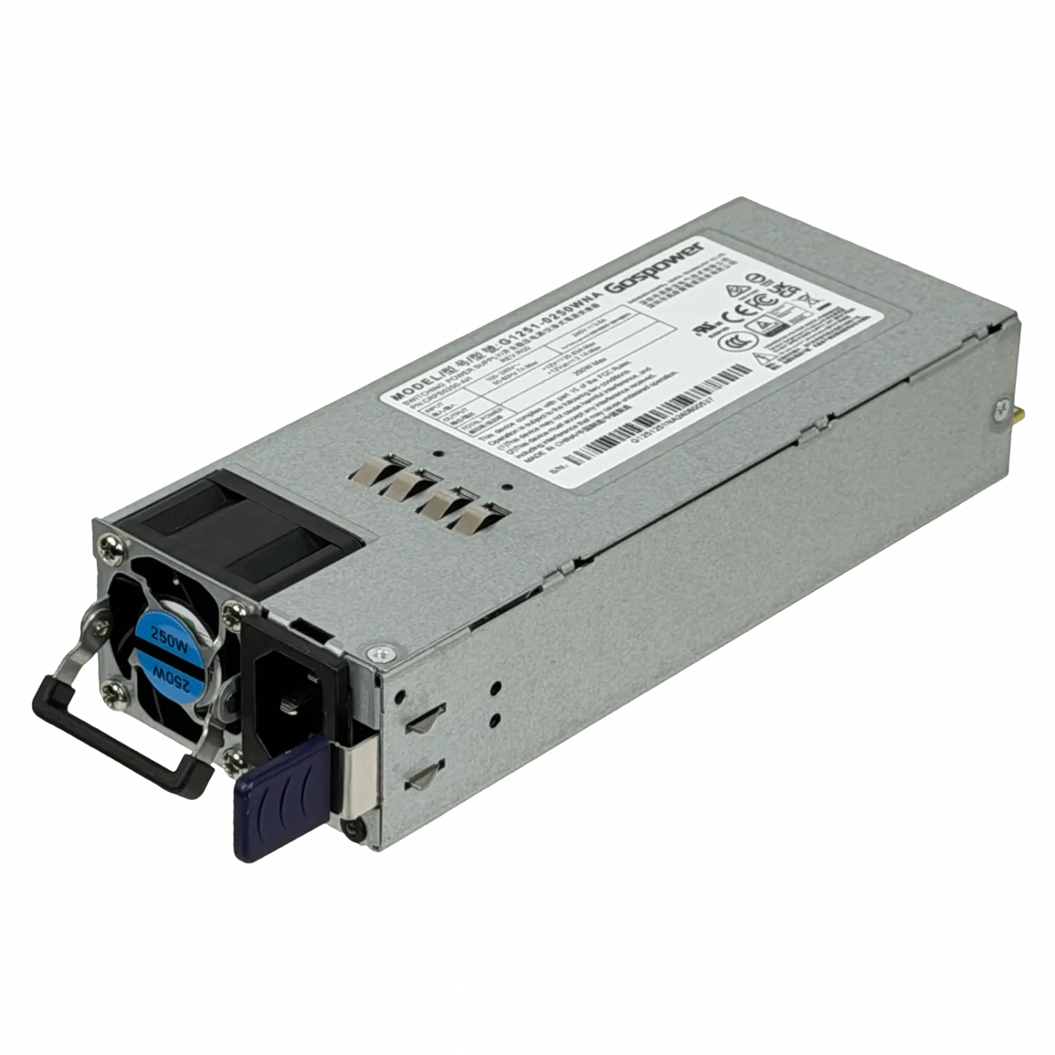 Fuente Repuesto 250W p/CRS812-8DS-2DQ-2DDQ-RM 240VAC C14 Hot-Swap 12V 3