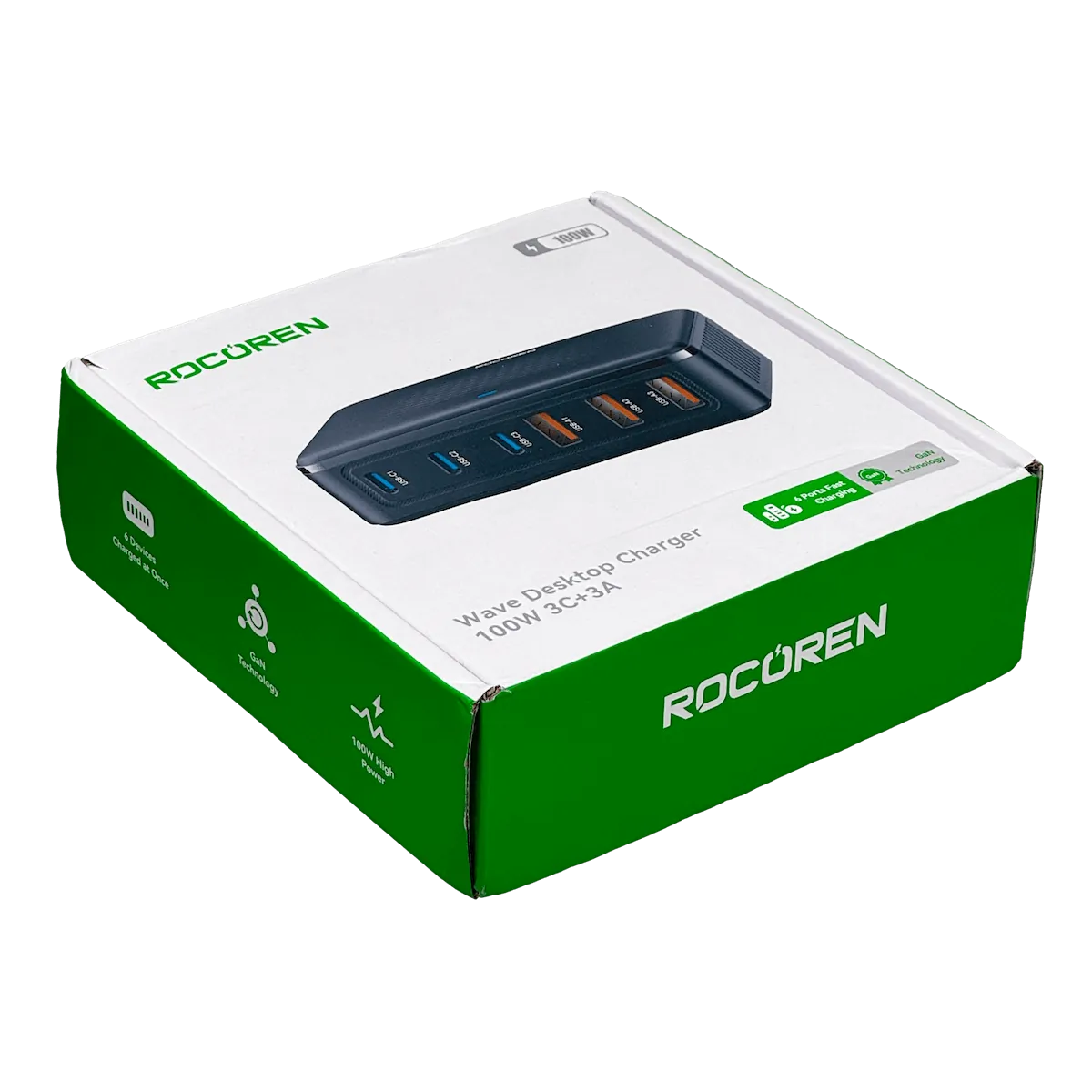 Estacion de Carga 100W 3-USB-AH 5VDC 3-USB-CH 5-12VDC 100-240VAC 5