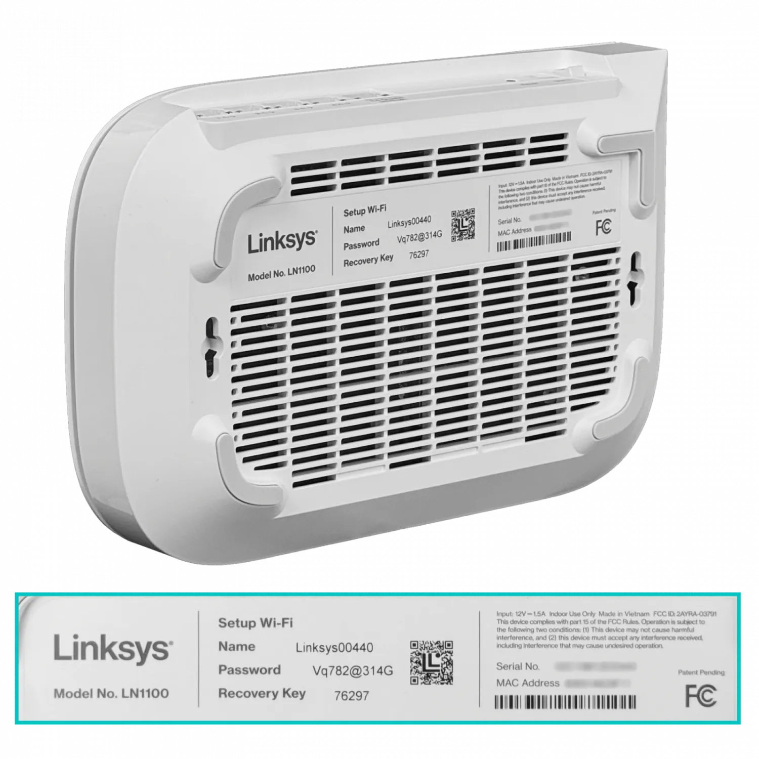 LINKSYS 1-2500 4-1000 Router WiFi6 Mesh 2,4/5GHz inc-12V AX3000 LN1100 3