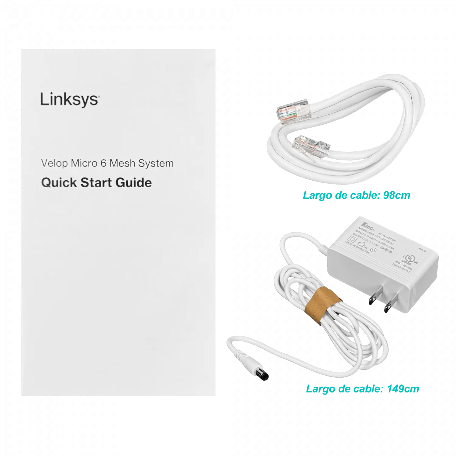 LINKSYS 1-2500 4-1000 Router WiFi6 Mesh 2,4/5GHz inc-12V AX3000 LN1100 5