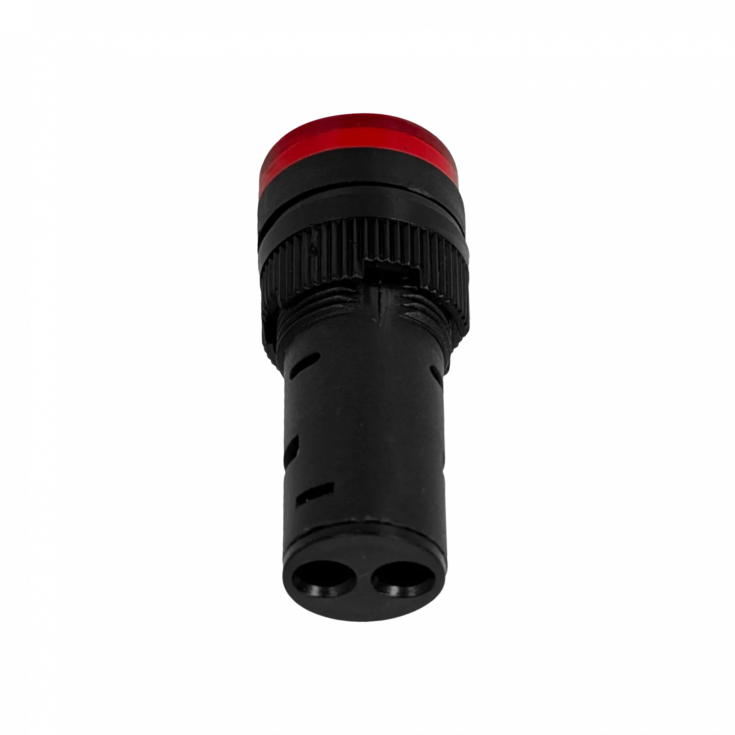 Luz Piloto LED 220VAC 15mm diametro 19mm cabeza 45mm altura Rojo 2