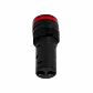 Luz Piloto LED 220VAC 15mm diametro 19mm cabeza 45mm altura Rojo - Miniatura 2